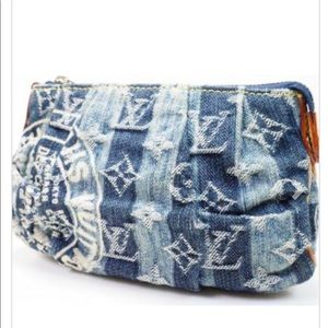 💙LV DENIM TROUSSE RAYE Cruise Pochette Clutch💙
